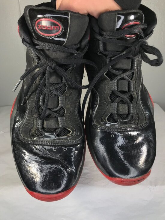 2008 Men\'s Nike \'ZOOM PHENOM\' Black/Varsity Red Noir/RPro Sz 13 Basketball main image 7